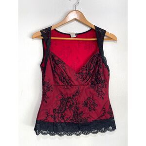 Cocomo top VTG Y2K whimsygoth fairy peasant dark romance sweetheart neck women L